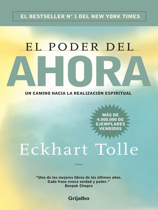 Detalles del título El poder del ahora de Eckhart Tolle - Lista de espera